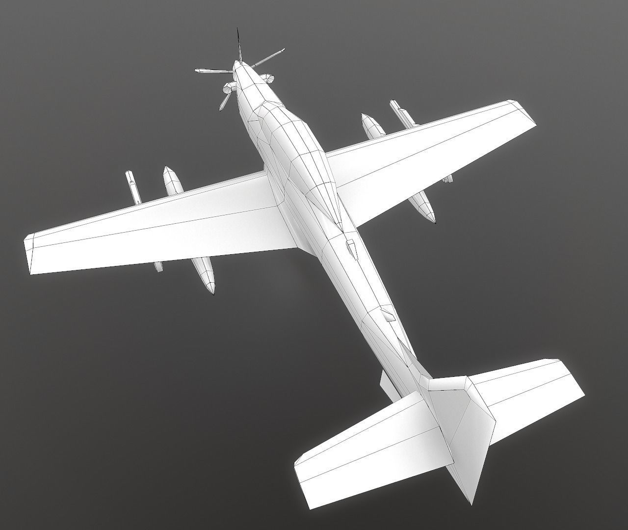 EMB 314 Super Tucano Low-poly 3D model_9