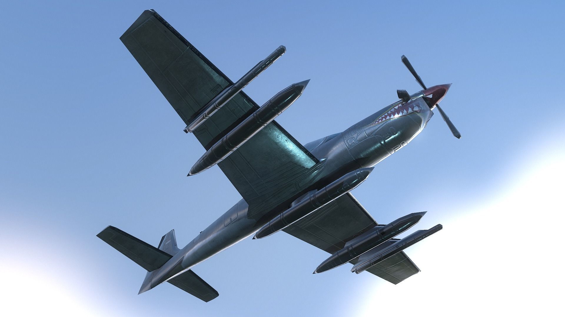EMB 314 Super Tucano Low-poly 3D model_5