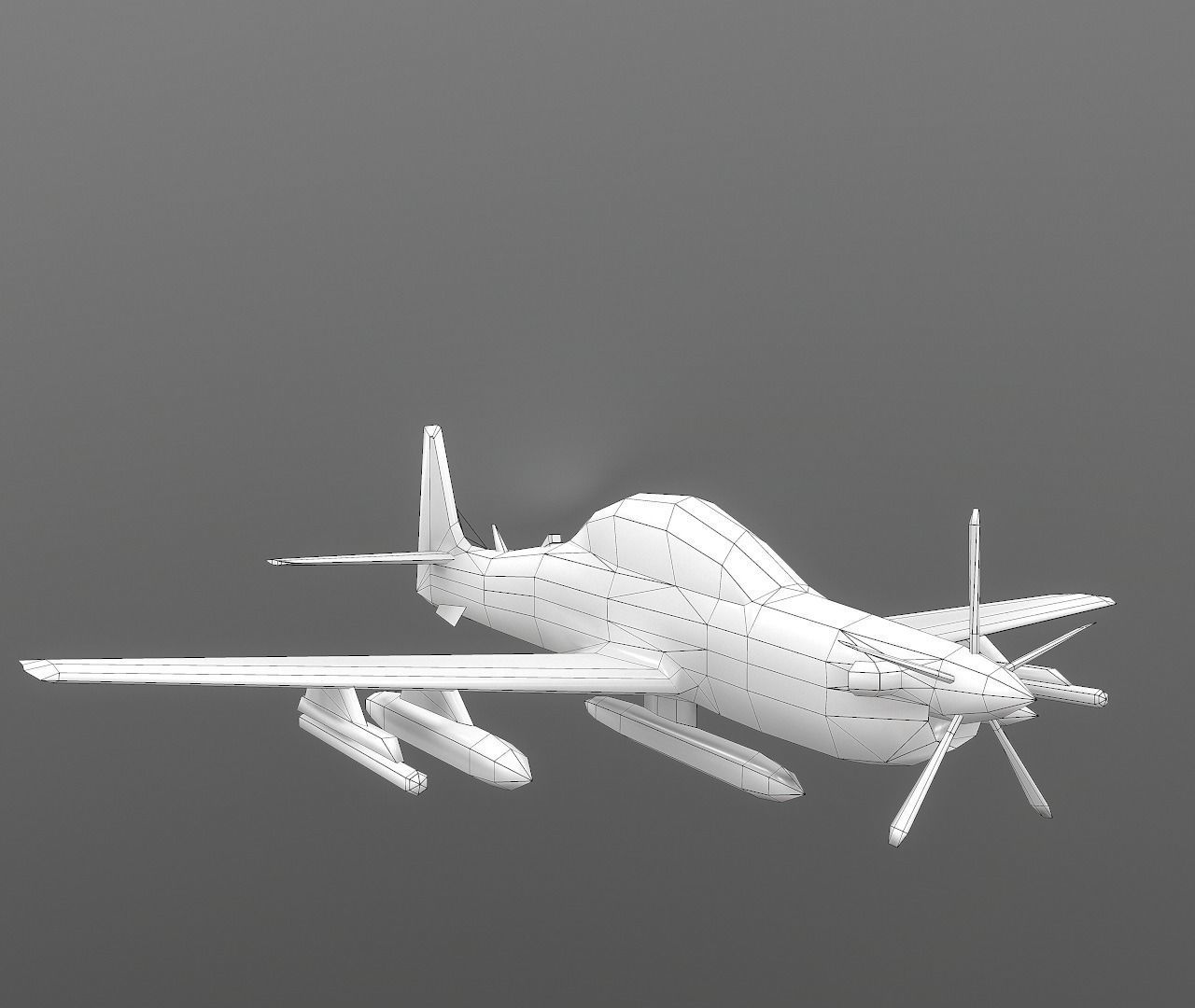 EMB 314 Super Tucano Low-poly 3D model_8