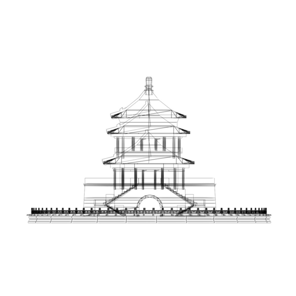 Chinese house 3D model_5