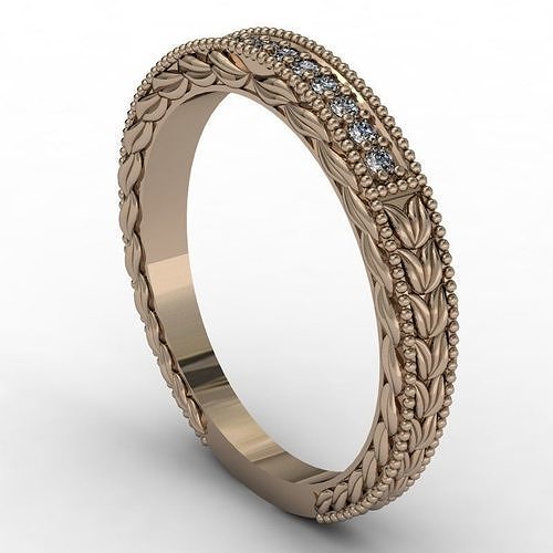 Fashionable wedding band 3D print model