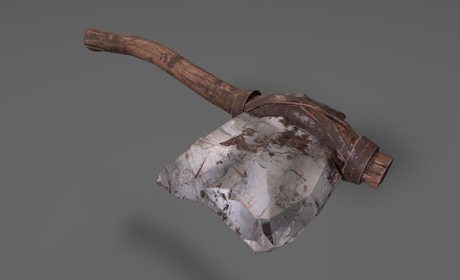 stone axe Free low-poly 3D model_3