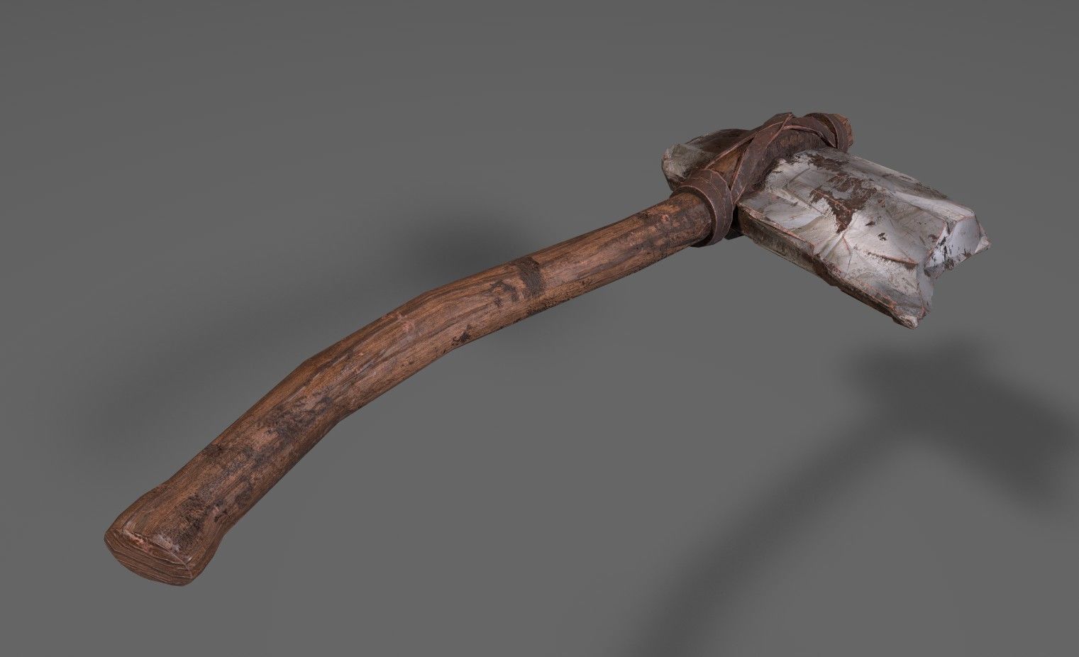 stone axe Free low-poly 3D model_2