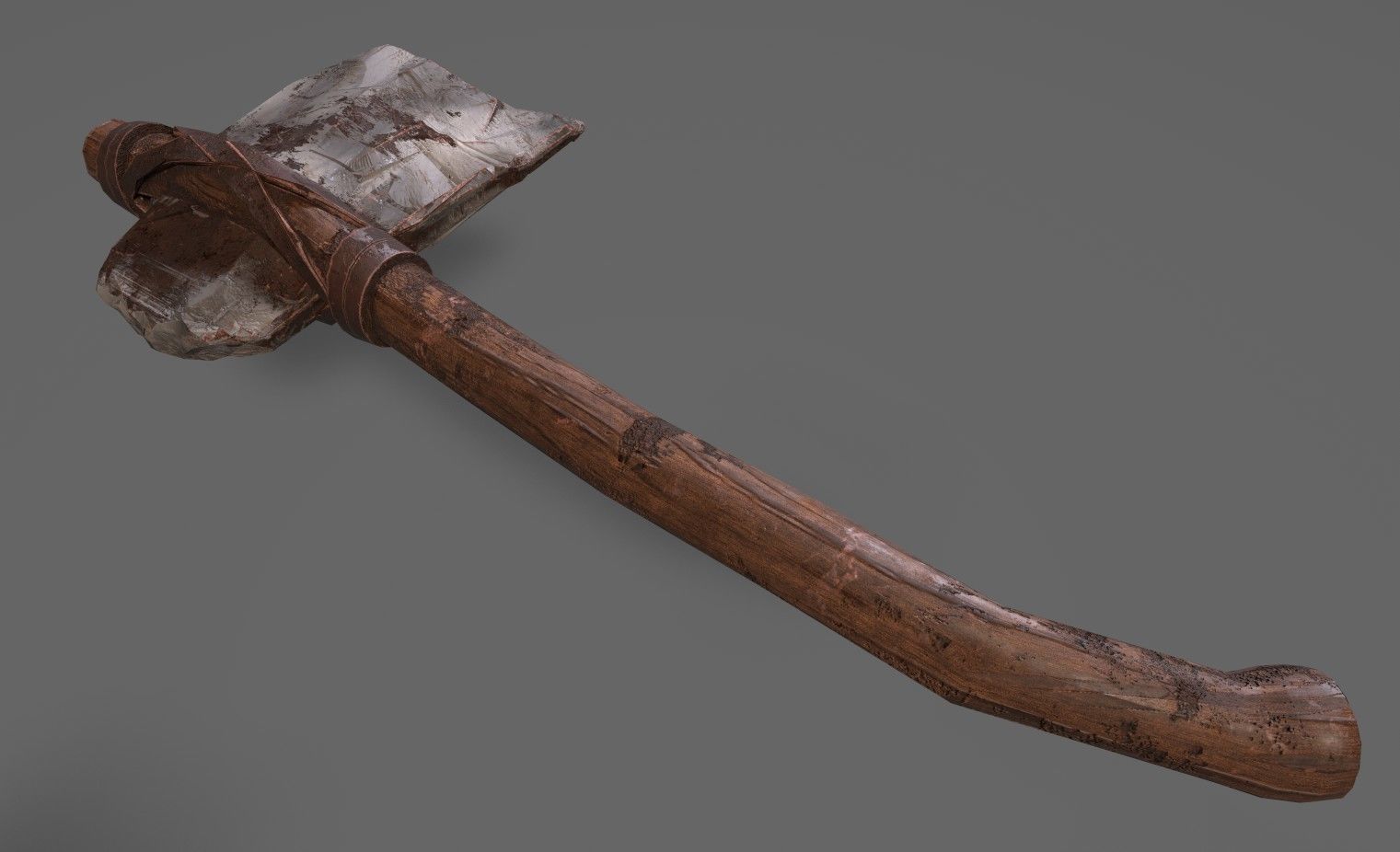 stone axe Free low-poly 3D model_1