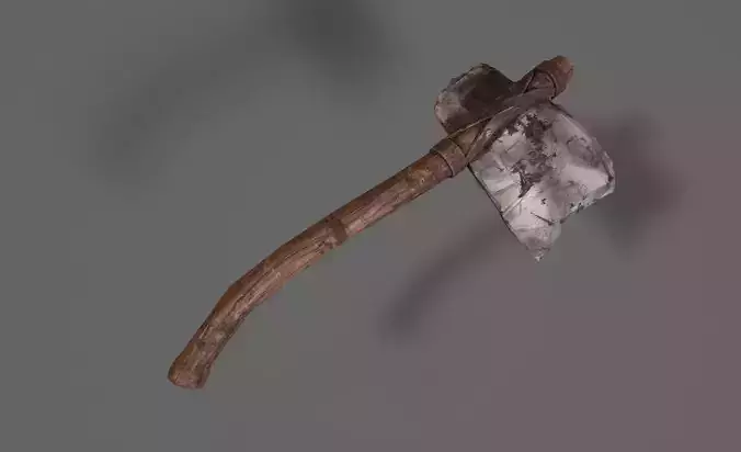 stone axe Free low-poly 3D model