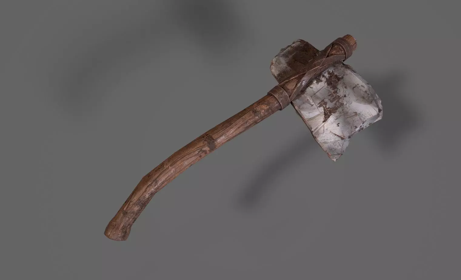 stone axe Free low-poly 3D model_0