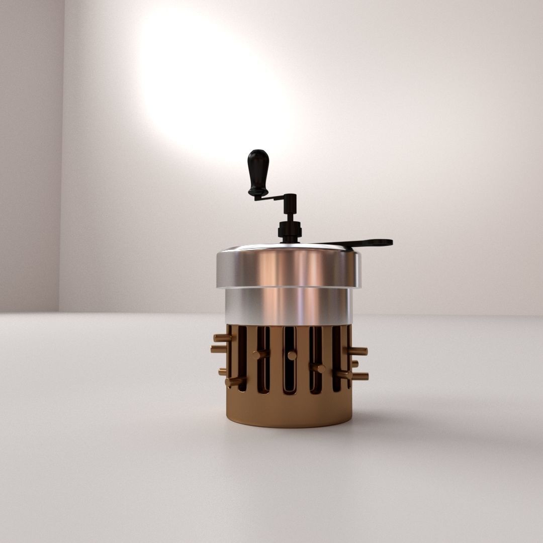 Curta coffee grinder 3D model_2