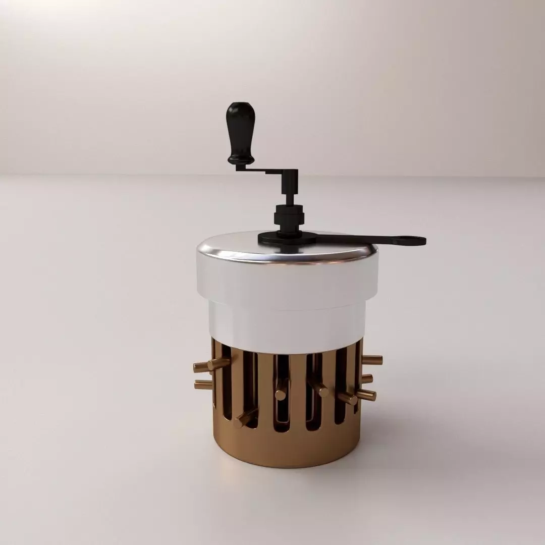 Curta coffee grinder 3D model_0