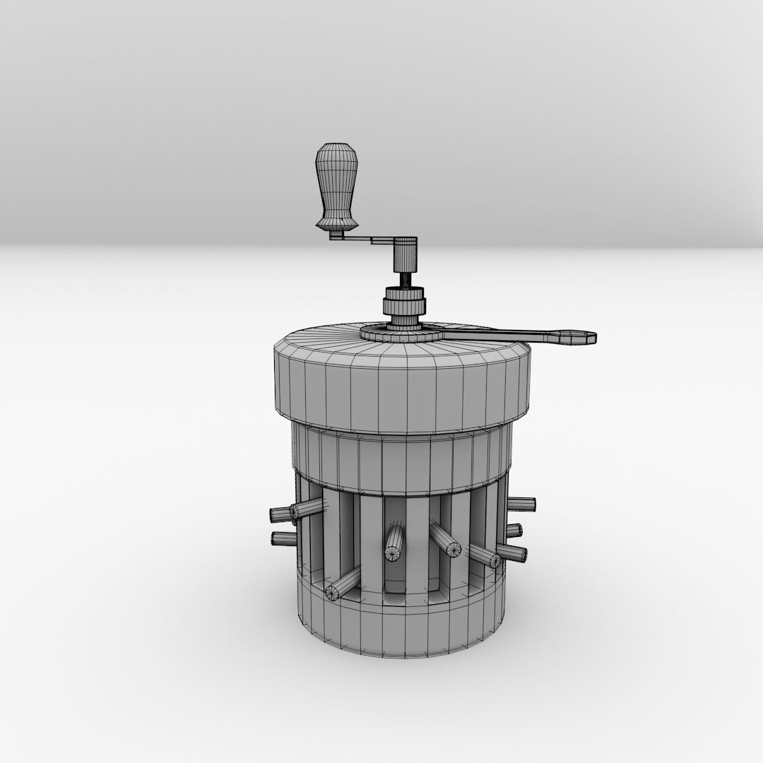 Curta coffee grinder 3D model_4