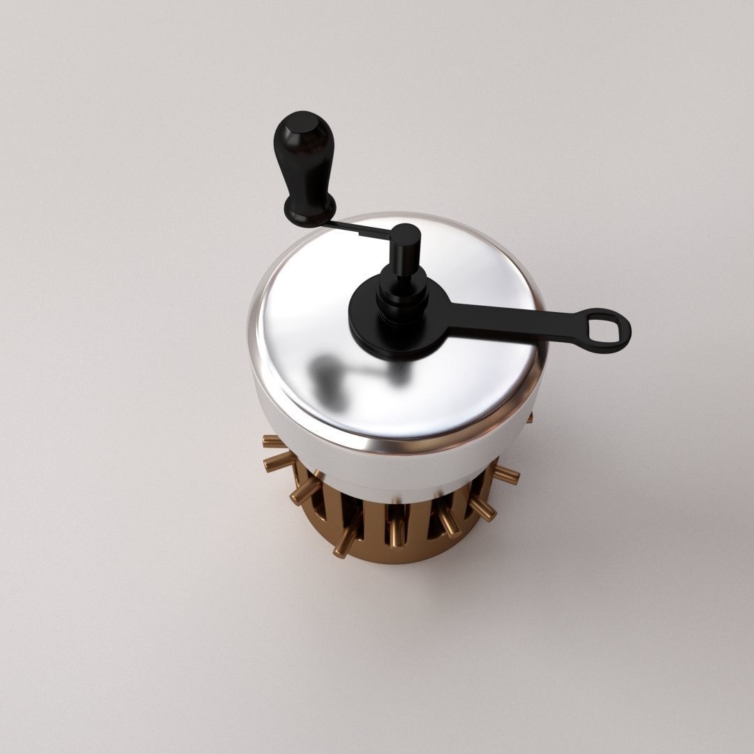 Curta coffee grinder 3D model_1