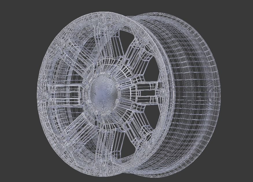 Wheel American Eagle 1-24     1-25 scale 3D print model_3