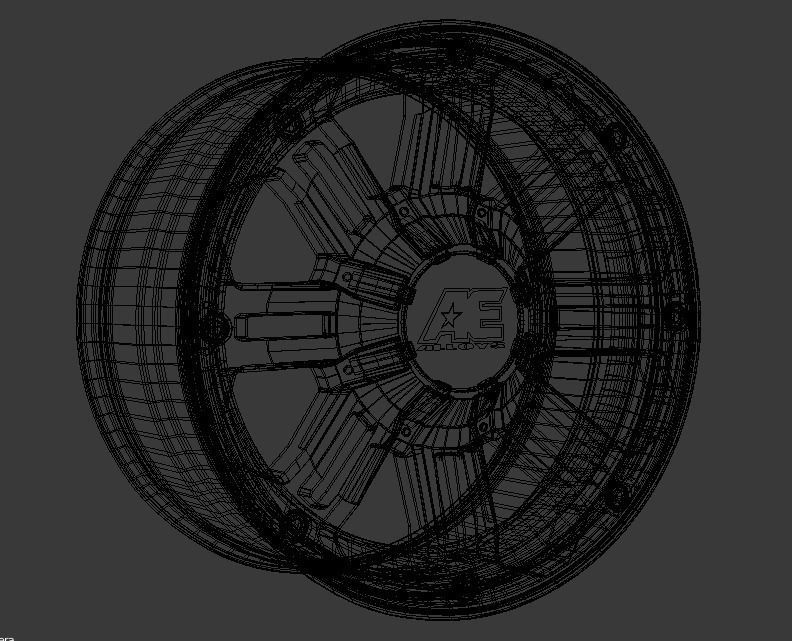 Wheel American Eagle 1-24     1-25 scale 3D print model_2
