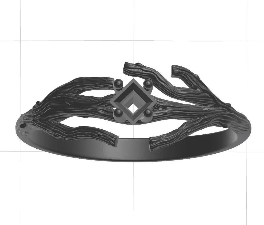 Ring branch 3D print model_0