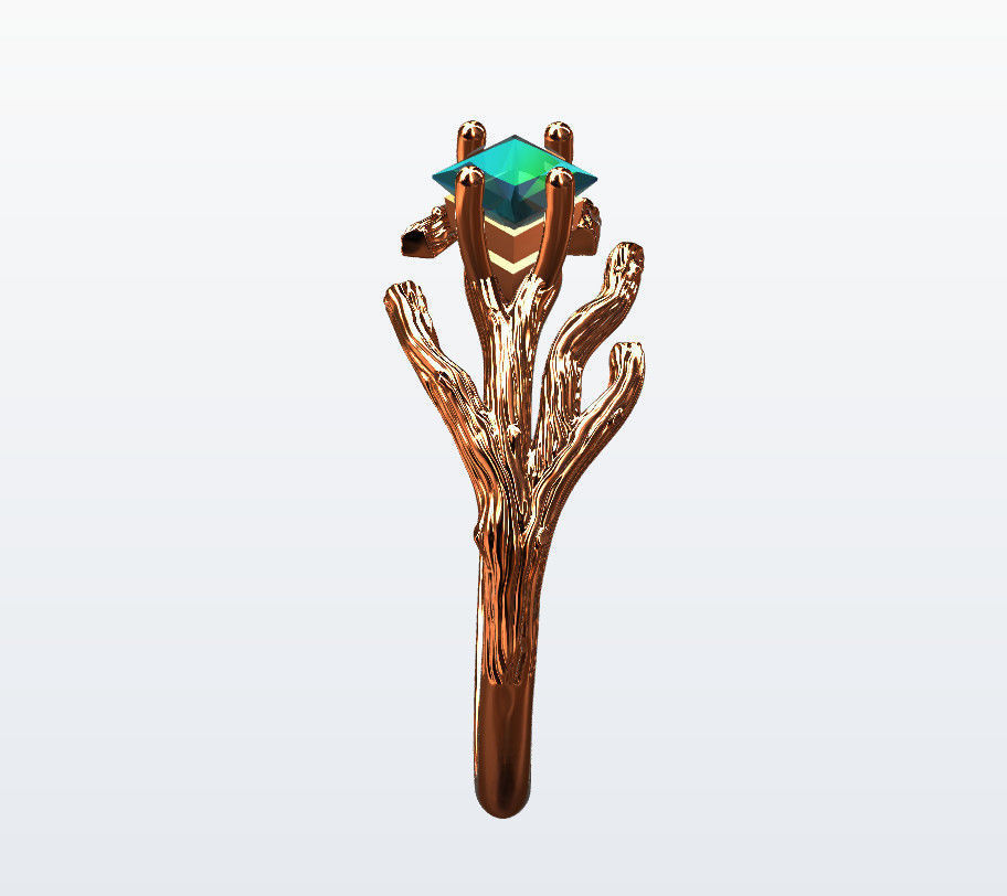 Ring branch 3D print model_2
