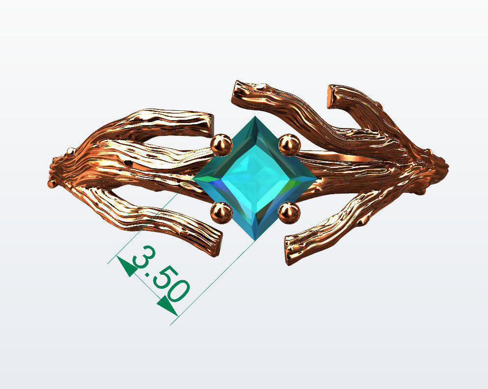 Ring branch 3D print model_1