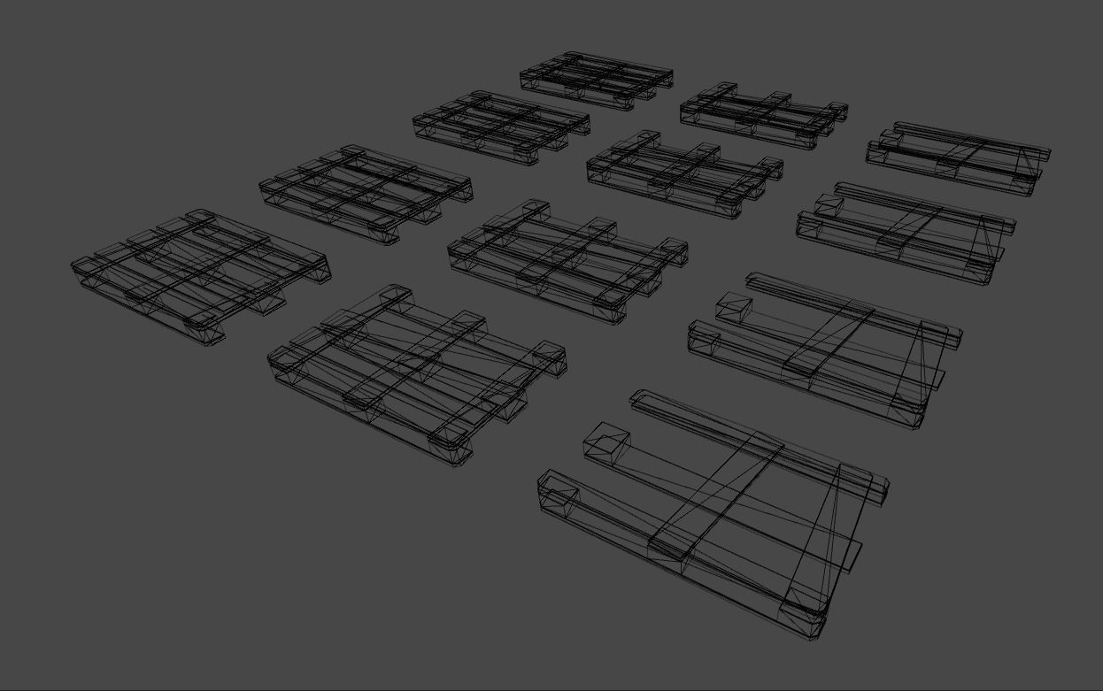 Euro Palettes - PBR Low-poly 3D model_2
