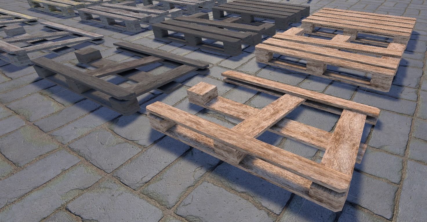 Euro Palettes - PBR Low-poly 3D model_4