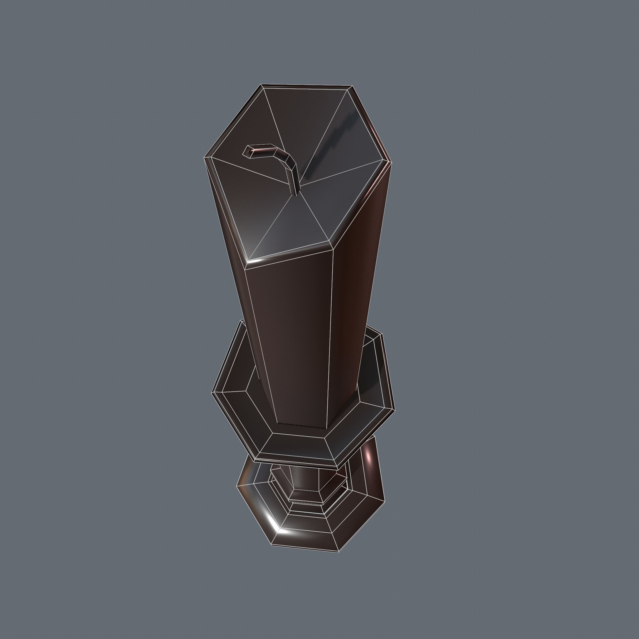 Medieval Candle Stick Free low-poly 3D model_23