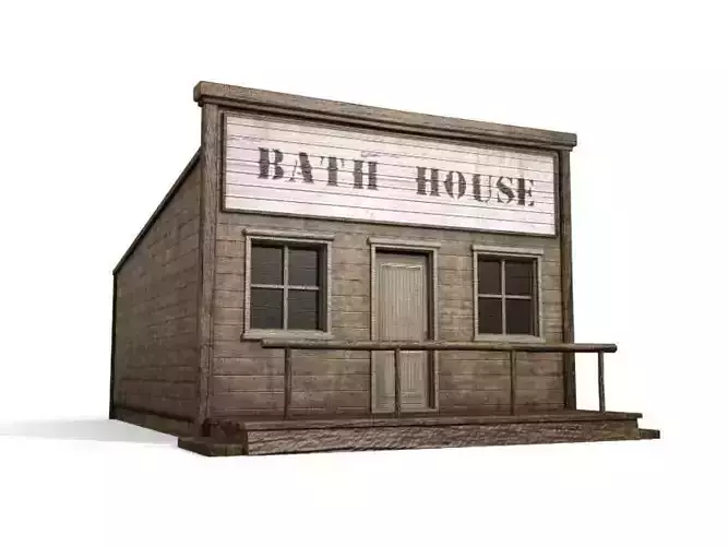 house wild west Low-poly 3D model