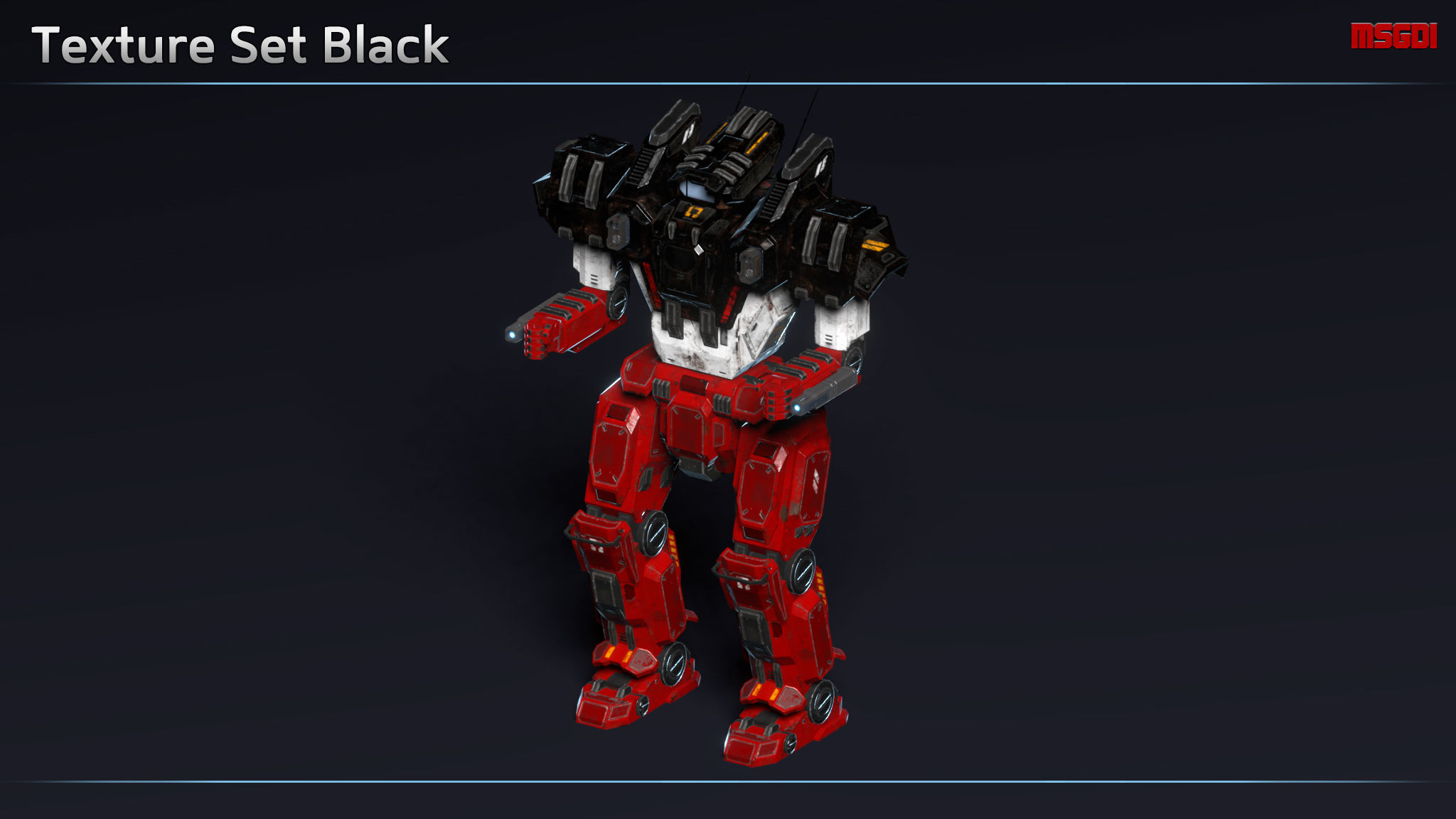 Light Mech Spectre Low-poly 3D model_9