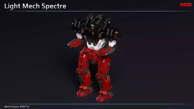 Light Mech Spectre Low-poly 3D model