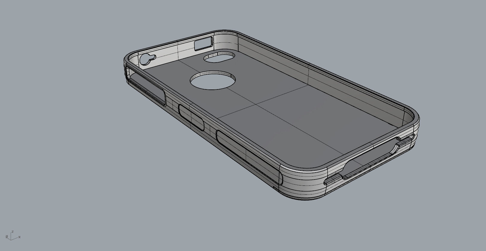 iphone4 or 4s mold red transparent case  3D print model_29