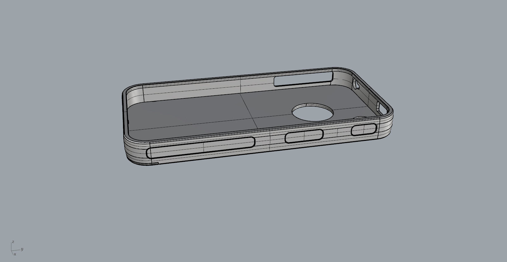 iphone4 or 4s mold red transparent case  3D print model_28