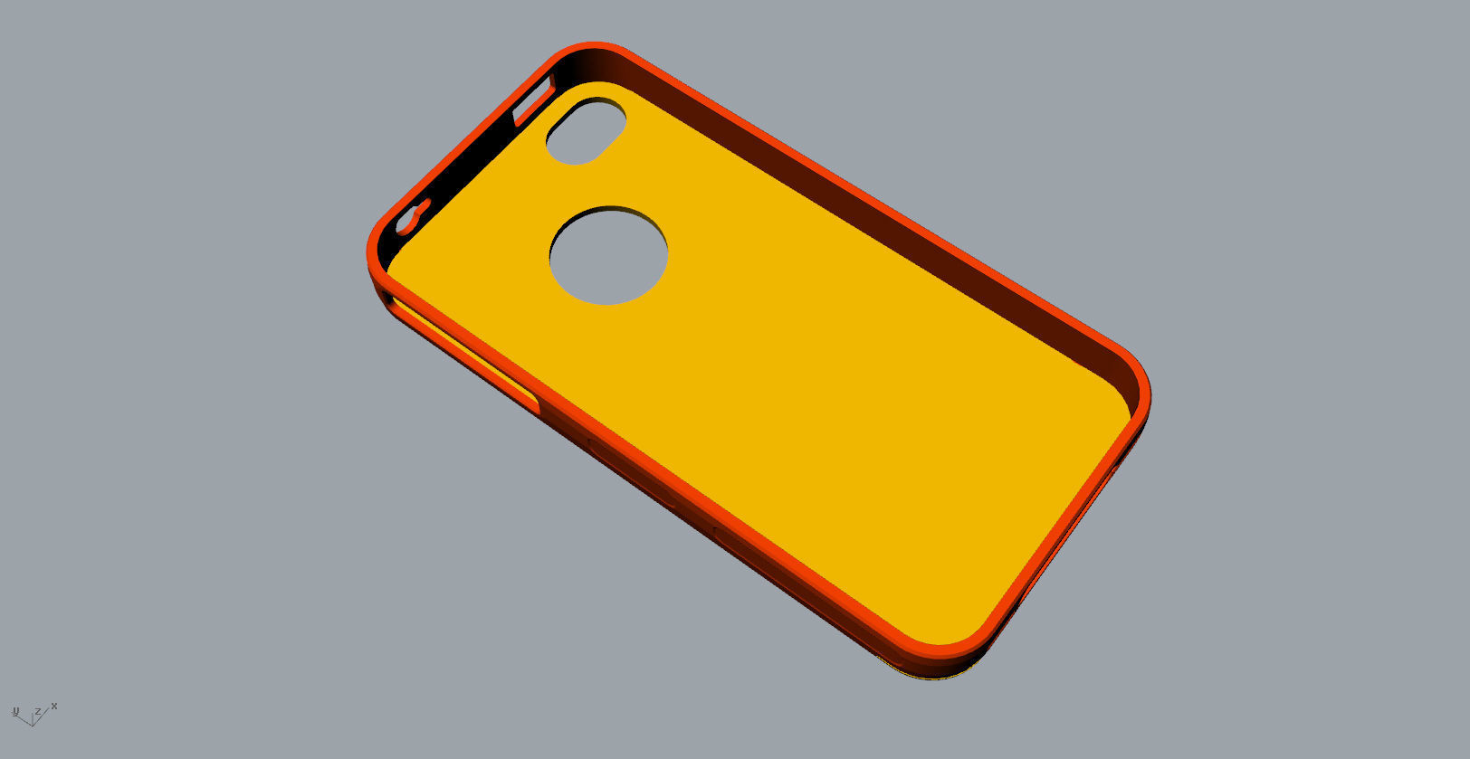 iphone4 or 4s mold red transparent case  3D print model_24