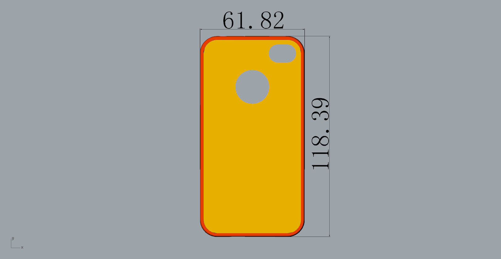 iphone4 or 4s mold red transparent case  3D print model_8