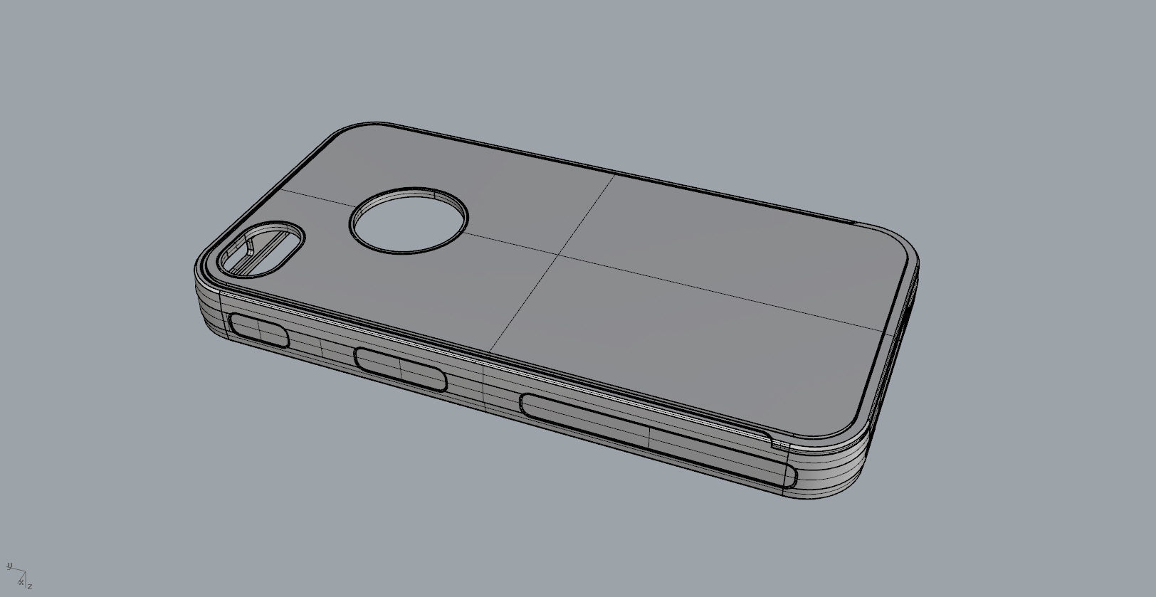 iphone4 or 4s mold red transparent case  3D print model_32