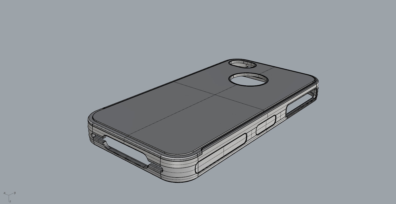 iphone4 or 4s mold red transparent case  3D print model_34