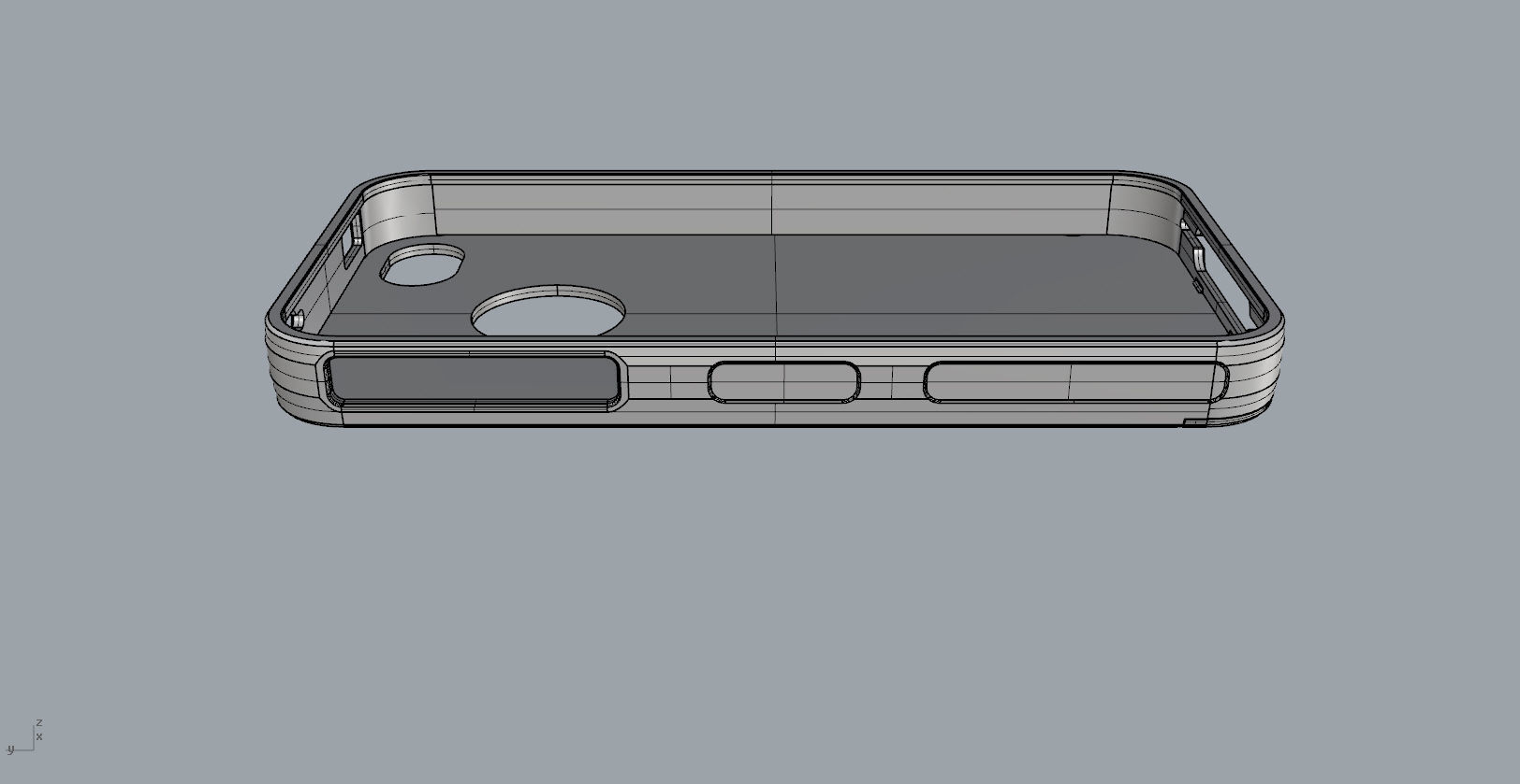 iphone4 or 4s mold red transparent case  3D print model_30