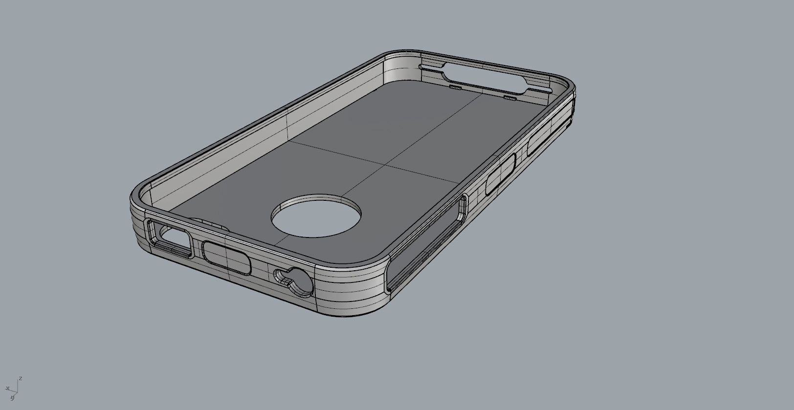 iphone4 or 4s mold red transparent case  3D print model_31