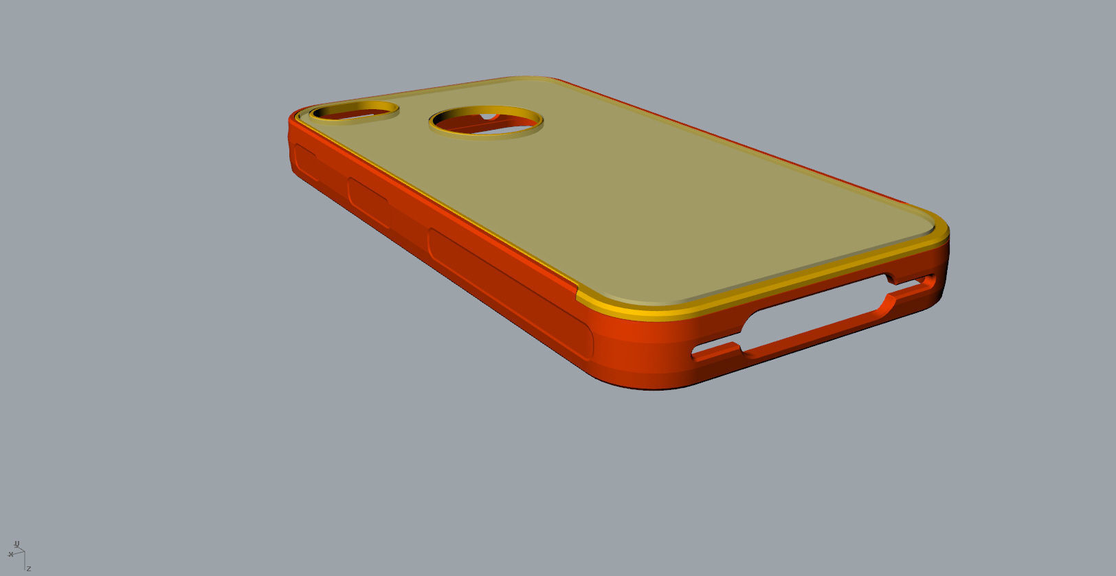 iphone4 or 4s mold red transparent case  3D print model_2