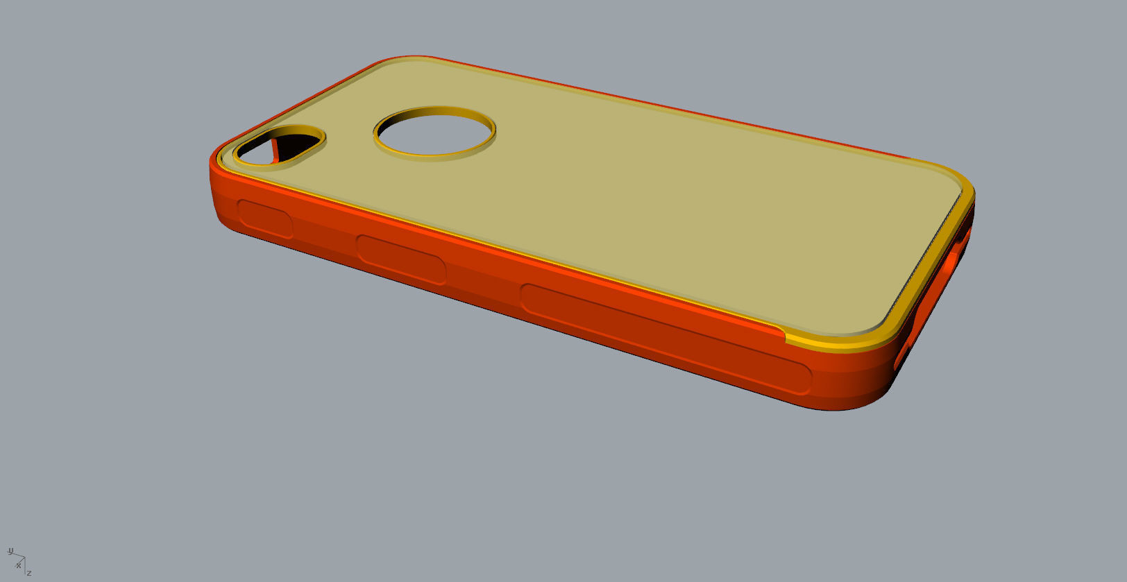 iphone4 or 4s mold red transparent case  3D print model_16