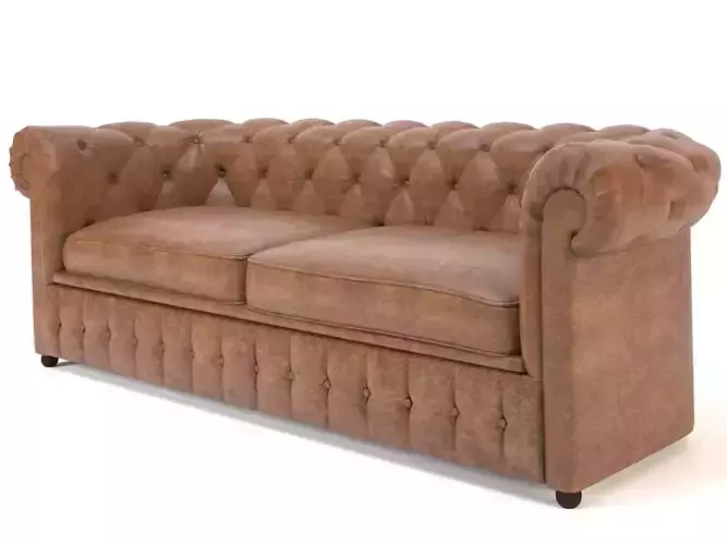 chester chesterfield sofa Low-poly 3D model