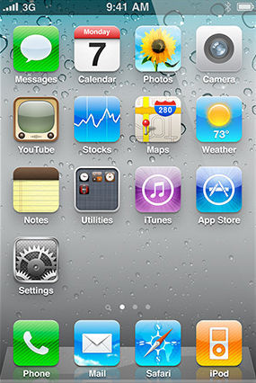 Realistic iphone 4 silver phone 3D print model_32