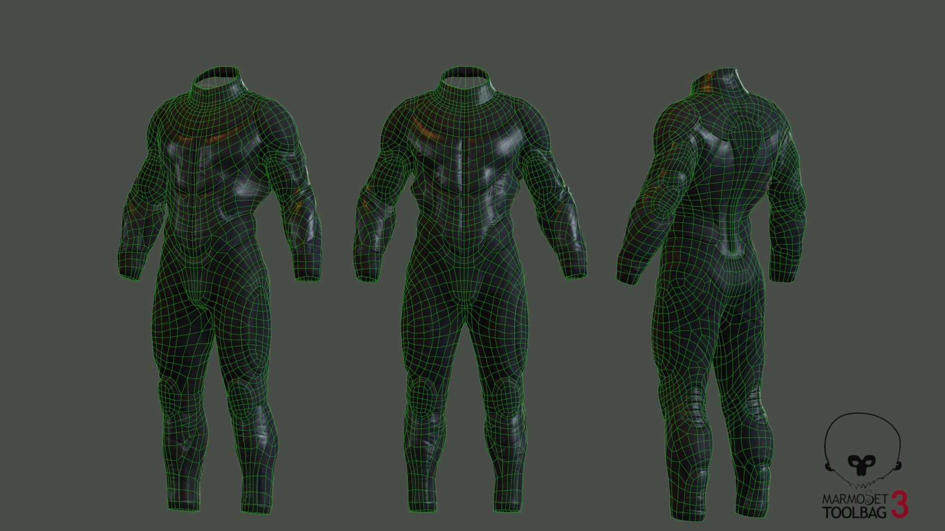 Military Exoskeleton R-20 Low-poly 3D model_10