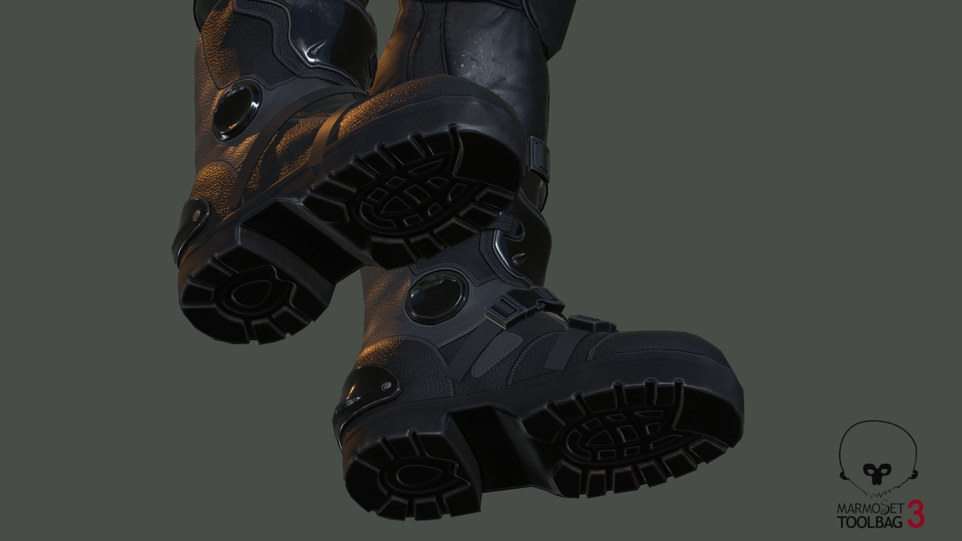 Military Exoskeleton R-20 Low-poly 3D model_15