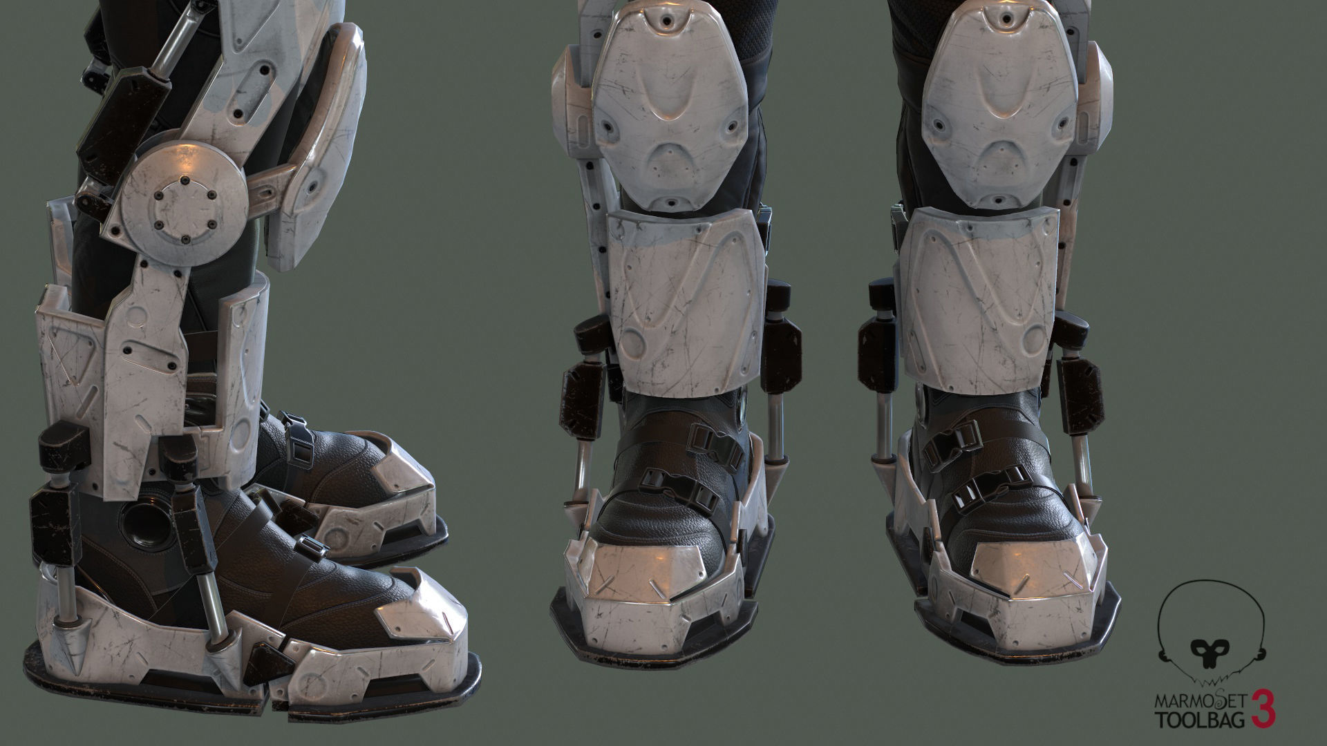 Military Exoskeleton R-20 Low-poly 3D model_12