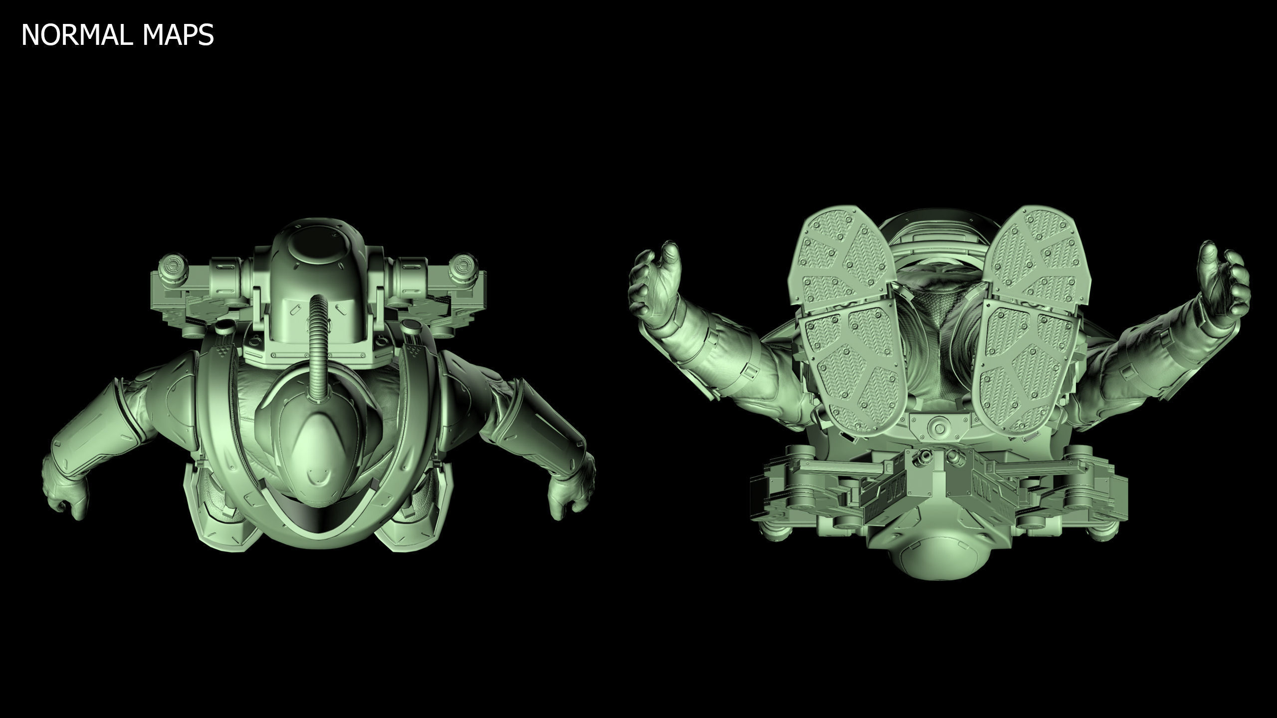 Military Exoskeleton R-20 Low-poly 3D model_18