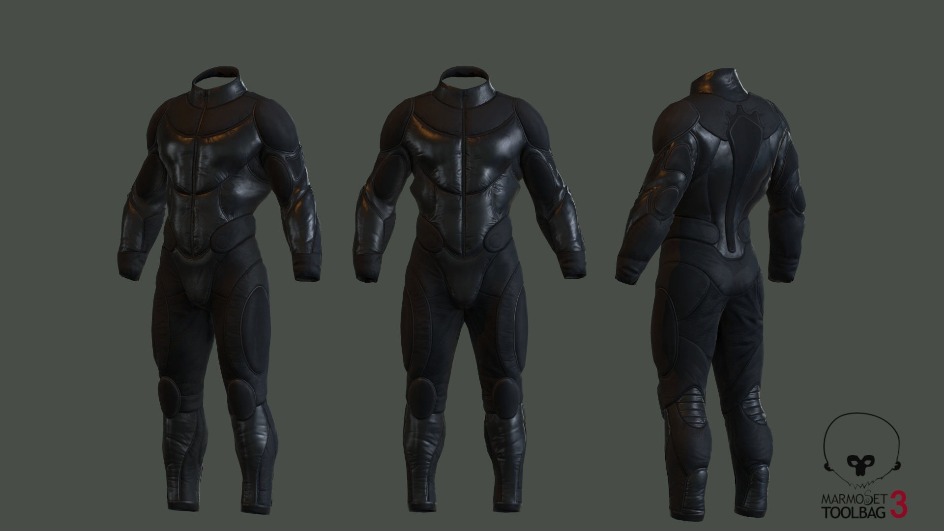 Military Exoskeleton R-20 Low-poly 3D model_9