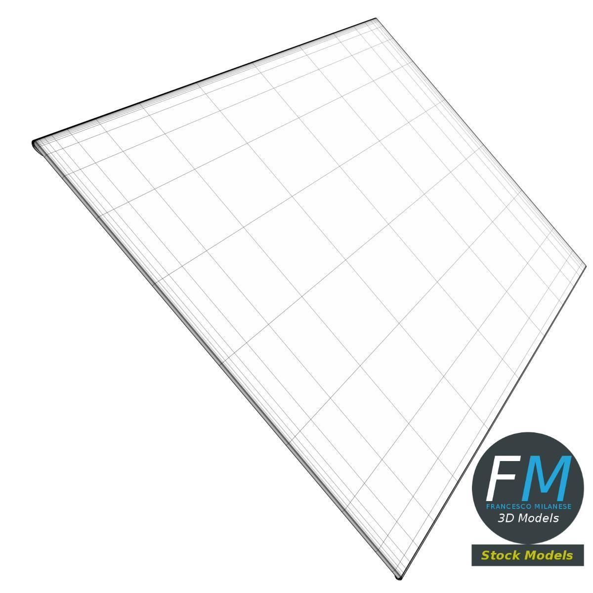 Closed envelope with sealing wax 3D model_8