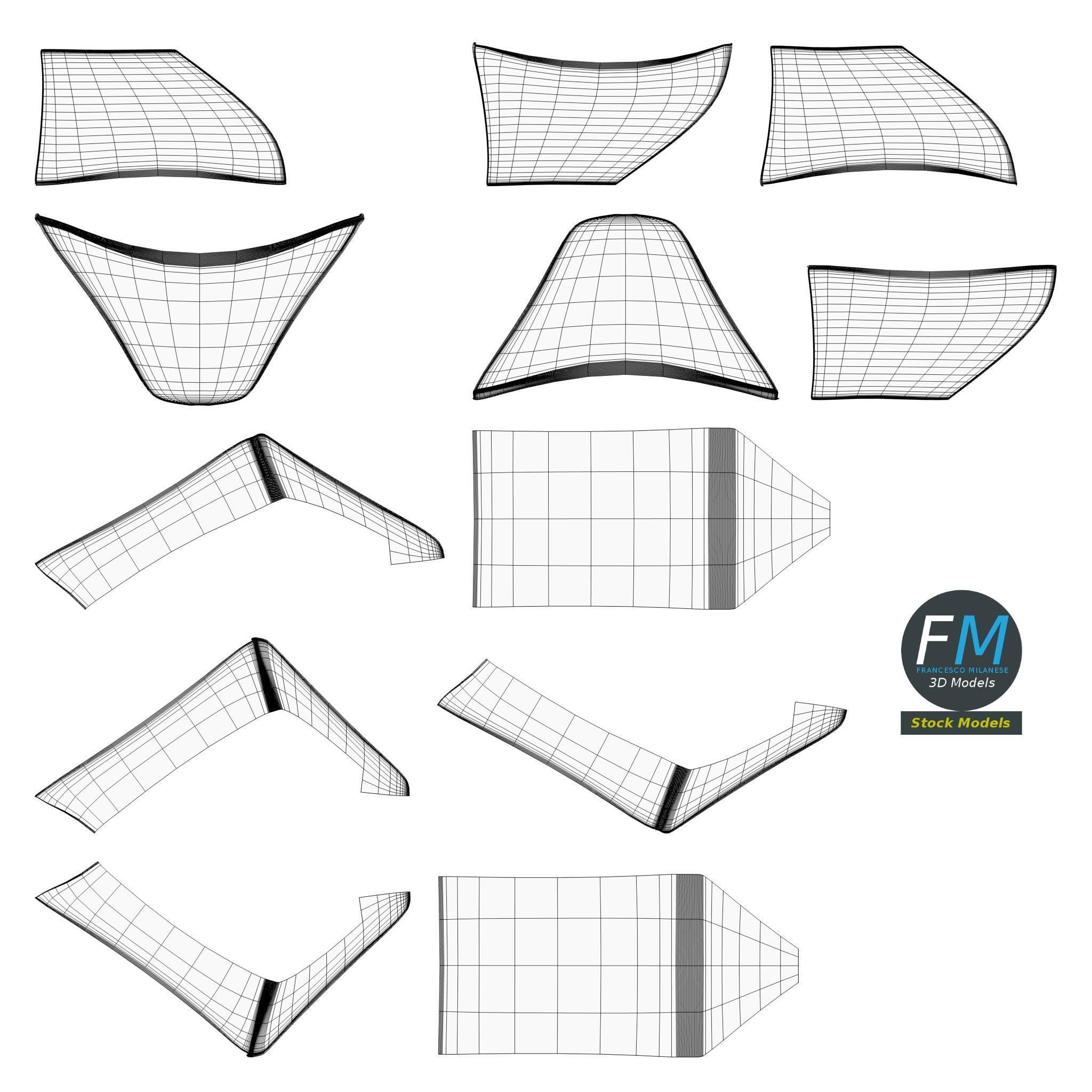 Closed envelope with sealing wax 3D model_11