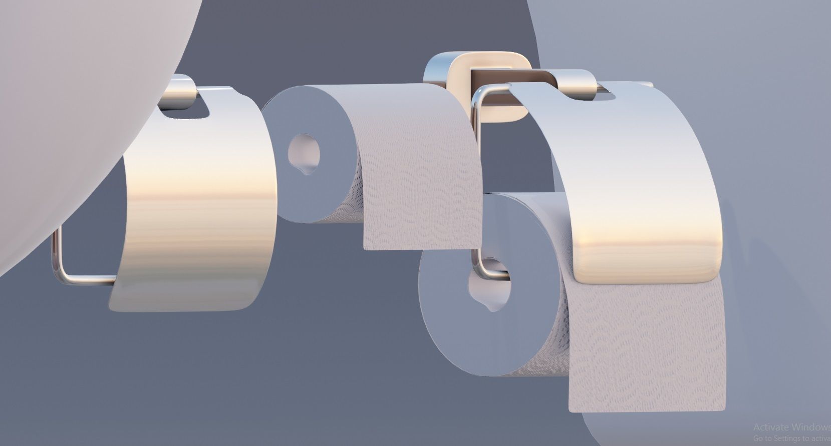 toilet and toiletries  Low-poly 3D model_7