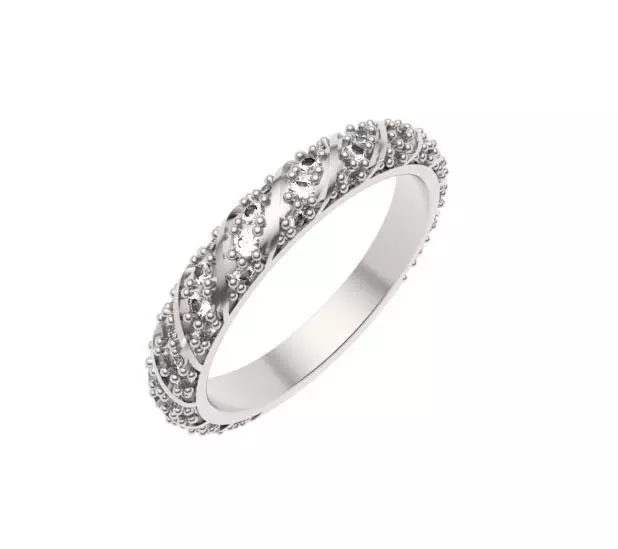 Twisted Design Eternity Ring 3D print model