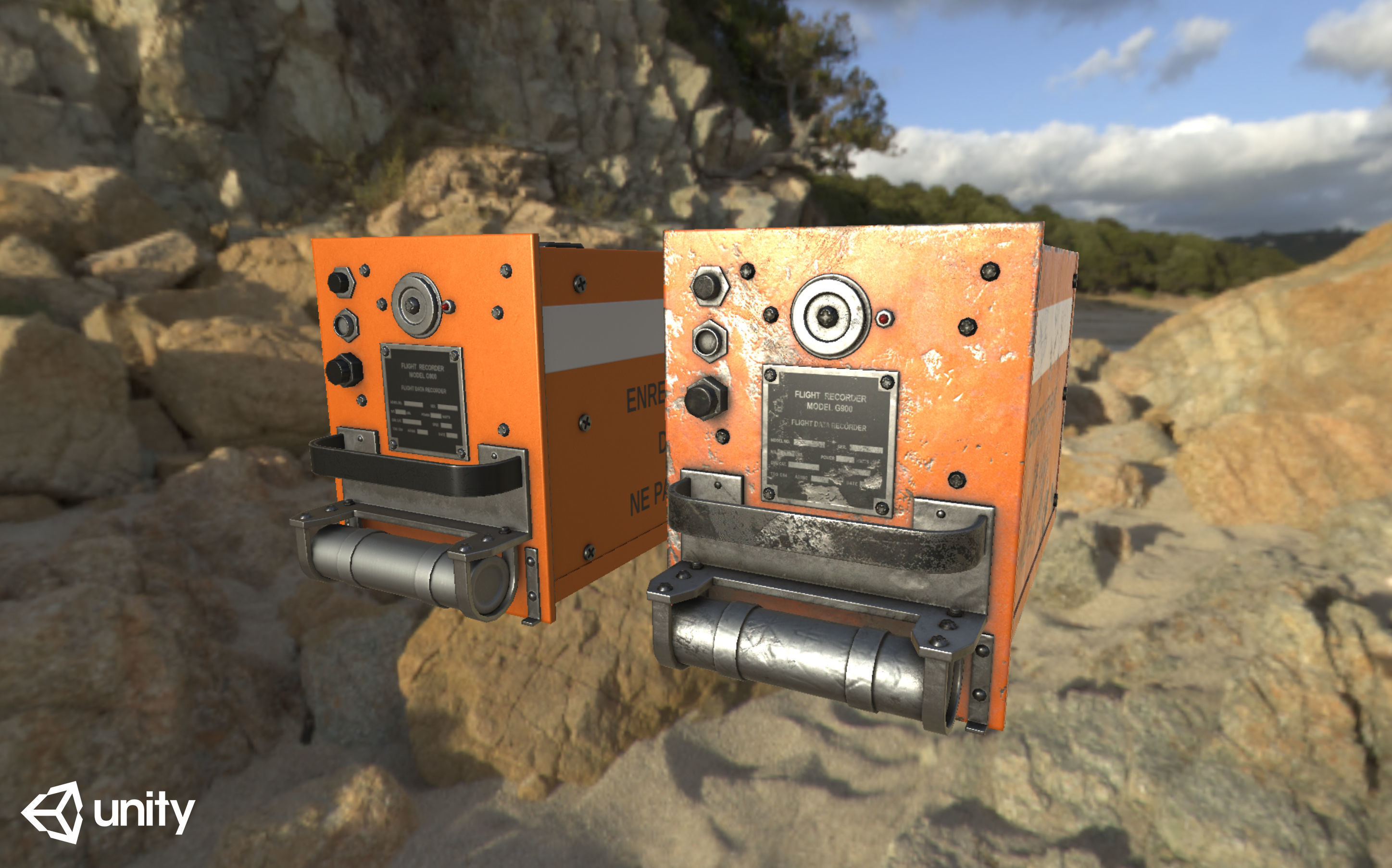 Flight Recorder Low-poly 3D model_12