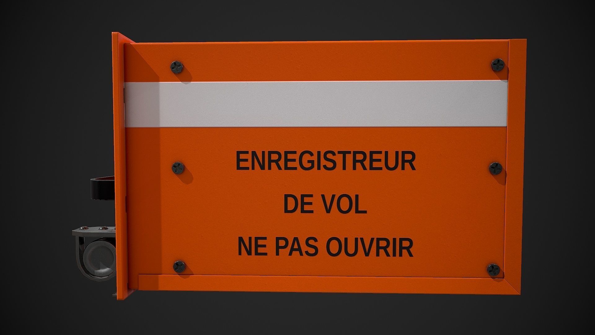 Flight Recorder Low-poly 3D model_1