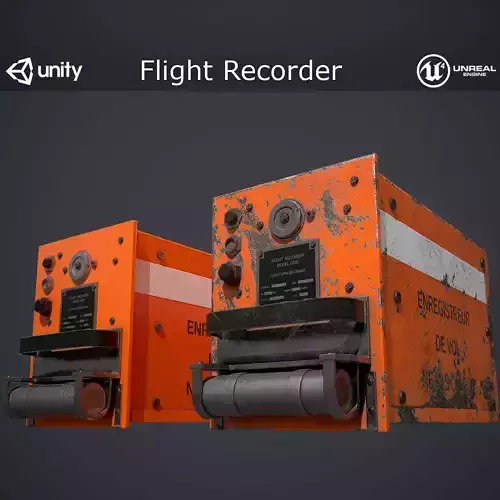Flight Recorder Low-poly 3D model
