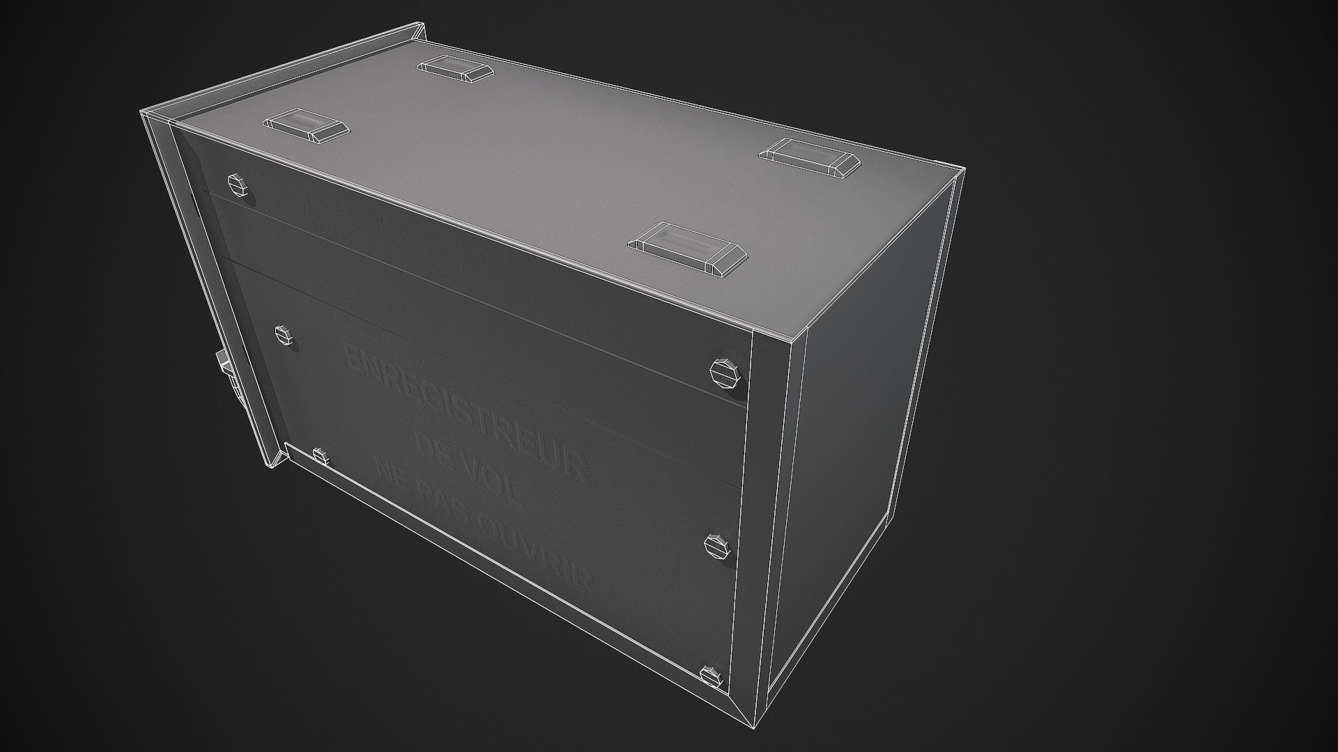 Flight Recorder Low-poly 3D model_10